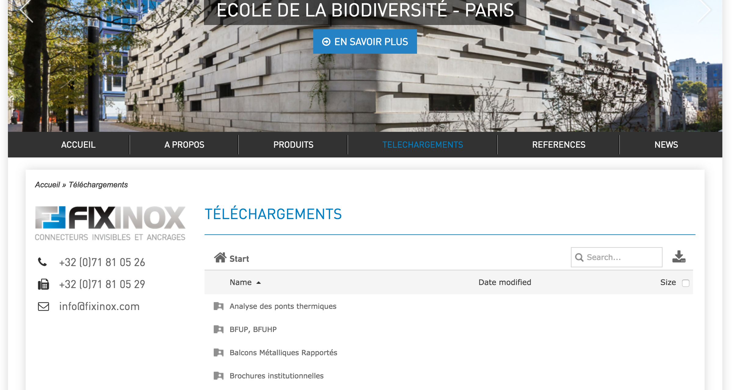 Nouveau site Fixinox