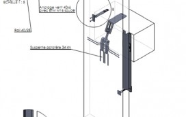 Chantier Beerse. Solution particulière pour ancrage béton architectonique